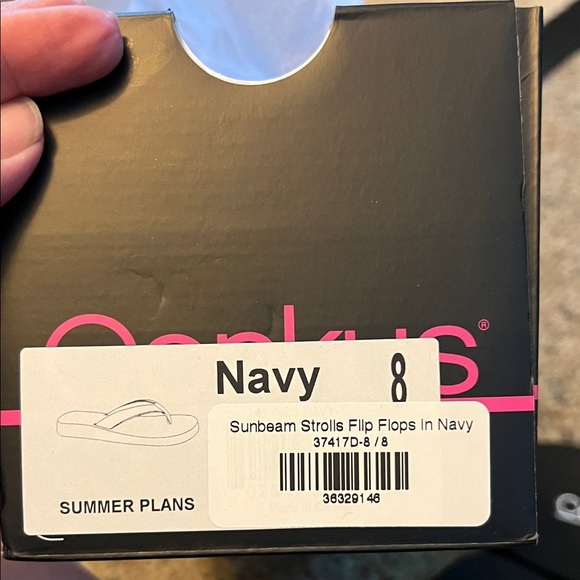 Corkys Navy and Black Flip Flop Sandals - Picture 5 of 5